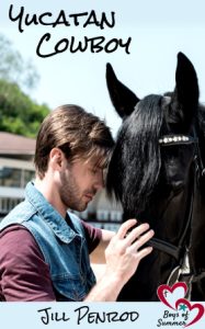 Yucatan Cowboy cover. A young man touching foreheads with a horse