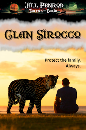 A man and a wildcat sit outside. Clan Sirocco cover